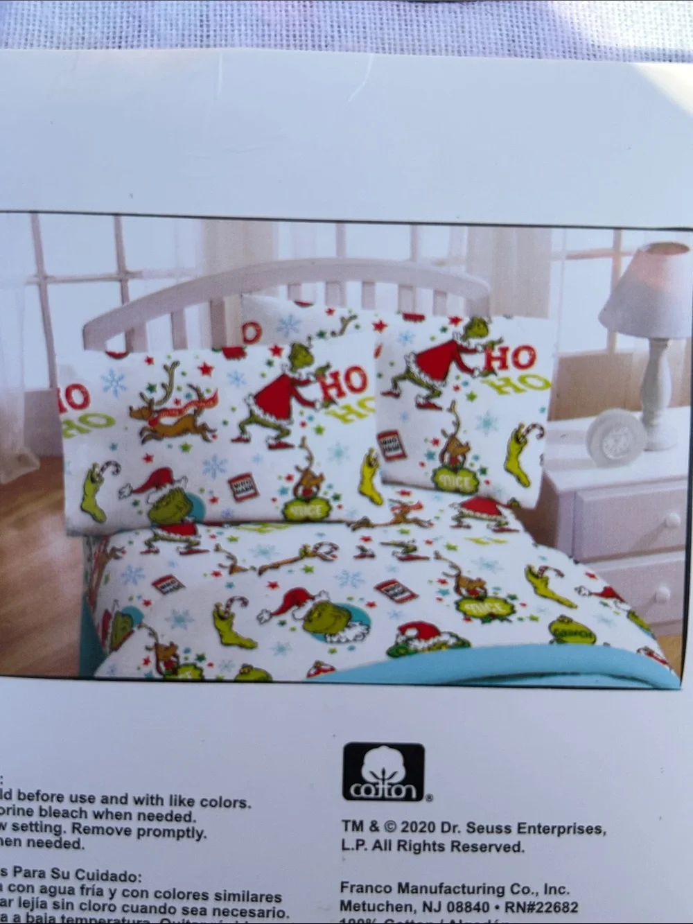 Grinch Flannel Sheet Set
